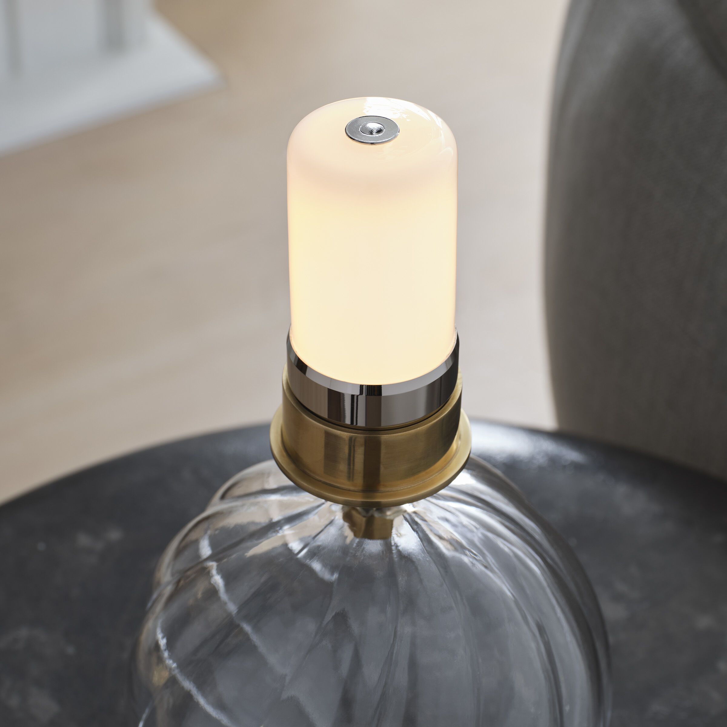 Julie Neill Talia 13 inch 2.00 watt Clear Glass Cordless Accent Lamp Portable Light